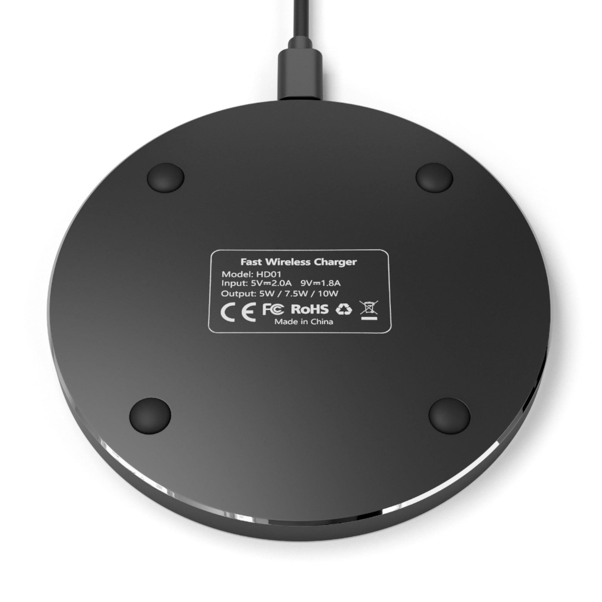 Stylish Wireless Charger with Spiral Design, Phone Accessory, Home Office Decor, Gift for Tech Lovers, Modern Charging Pad