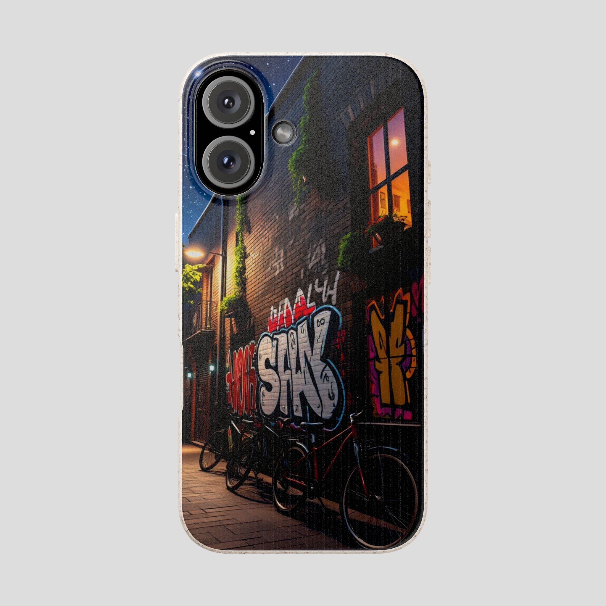 Biodegradable Phone Case with Urban Graffiti Design 16