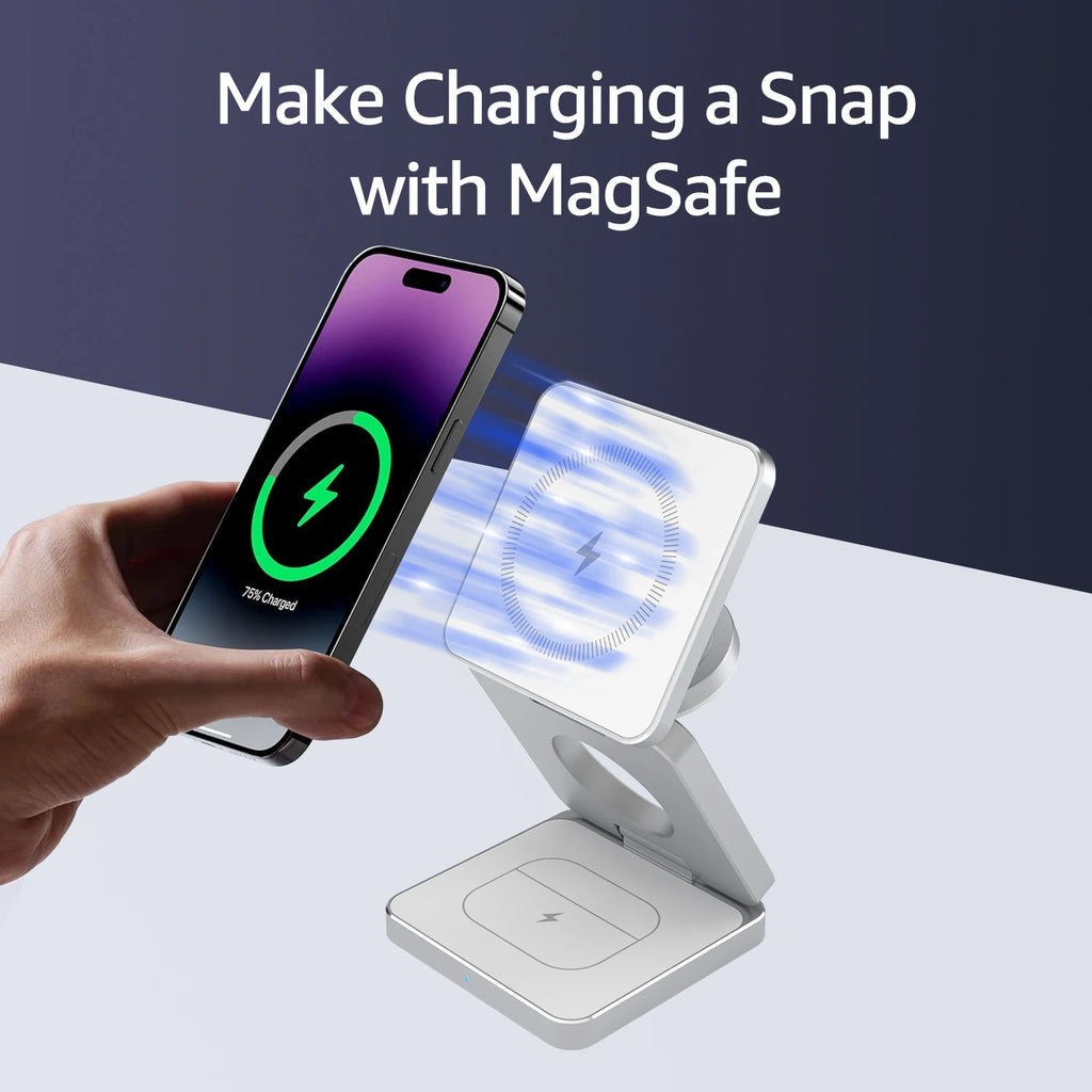 15W Magnetic Trifold Wireless Charger
