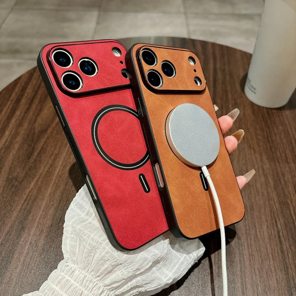 MagSafe Magnetic Leather Case