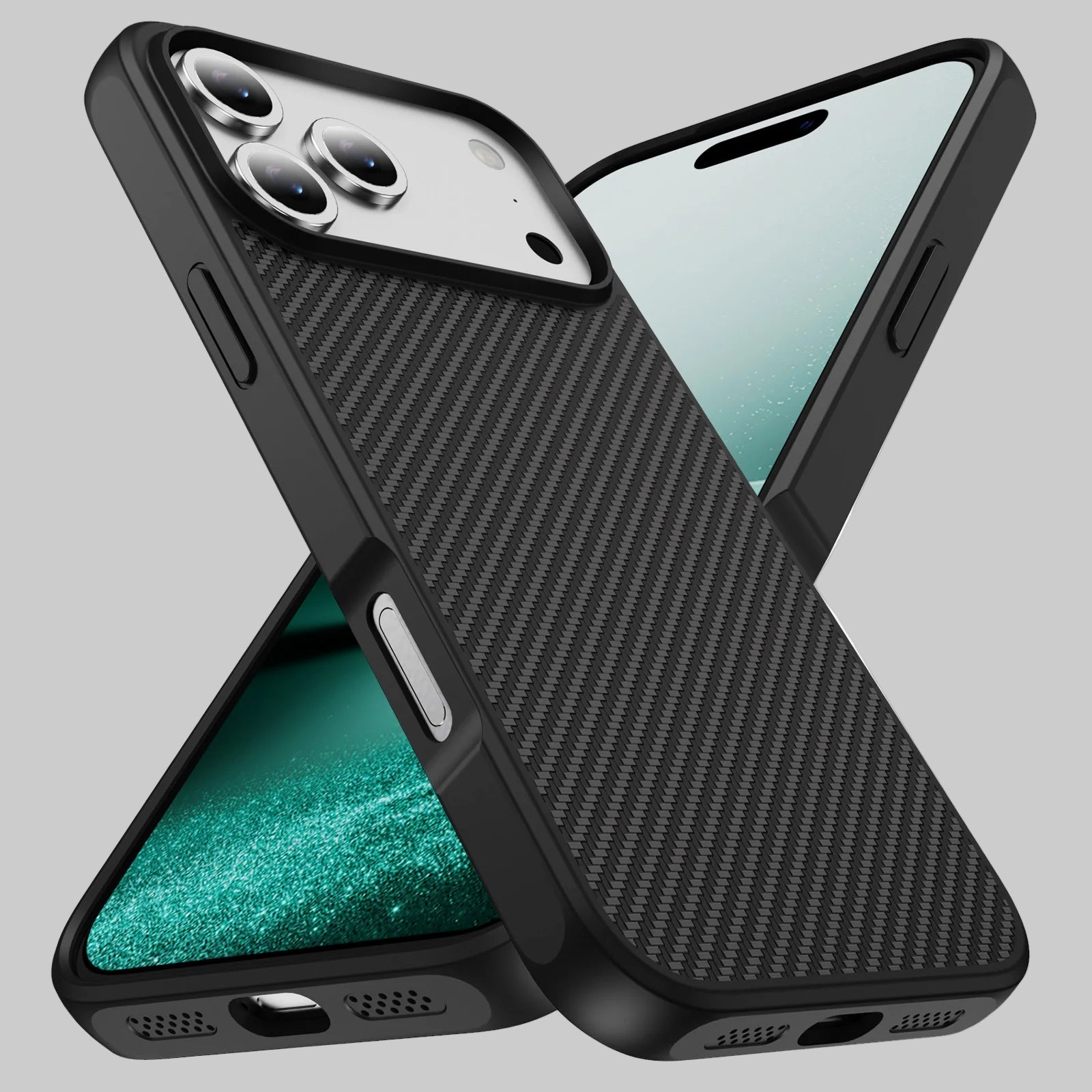 Carbon Fiber Luxury Drop Protection Case