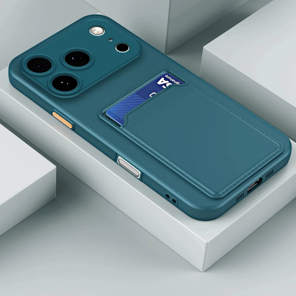 Silicone Wallet Case for iPhone 17 Series | The Commuter Case by iEssentials Hub