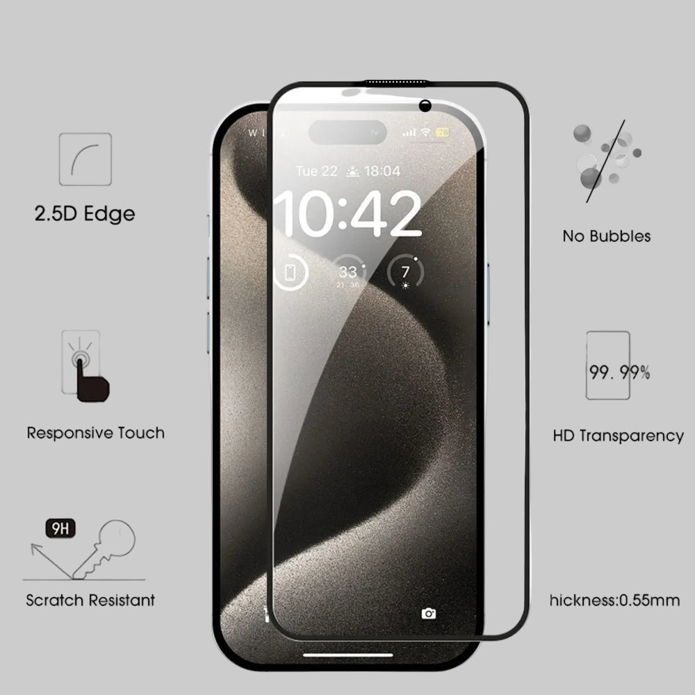 Anti-spy Easy To Install Tempered Glass Screen Protector