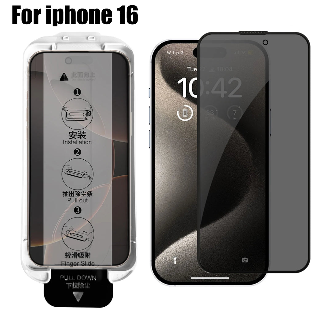 Anti-spy Easy To Install Tempered Glass Screen Protector