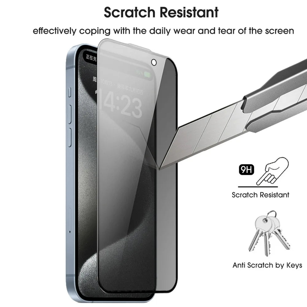 Anti-spy Easy To Install Tempered Glass Screen Protector