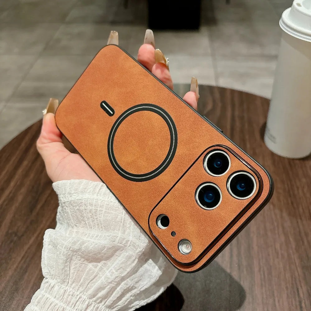 MagSafe Magnetic Leather Case