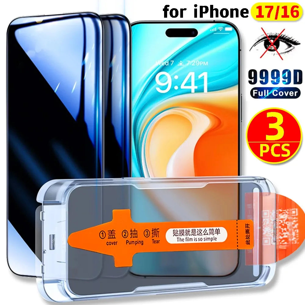 Anti-spy Easy To Install Tempered Glass Screen Protector
