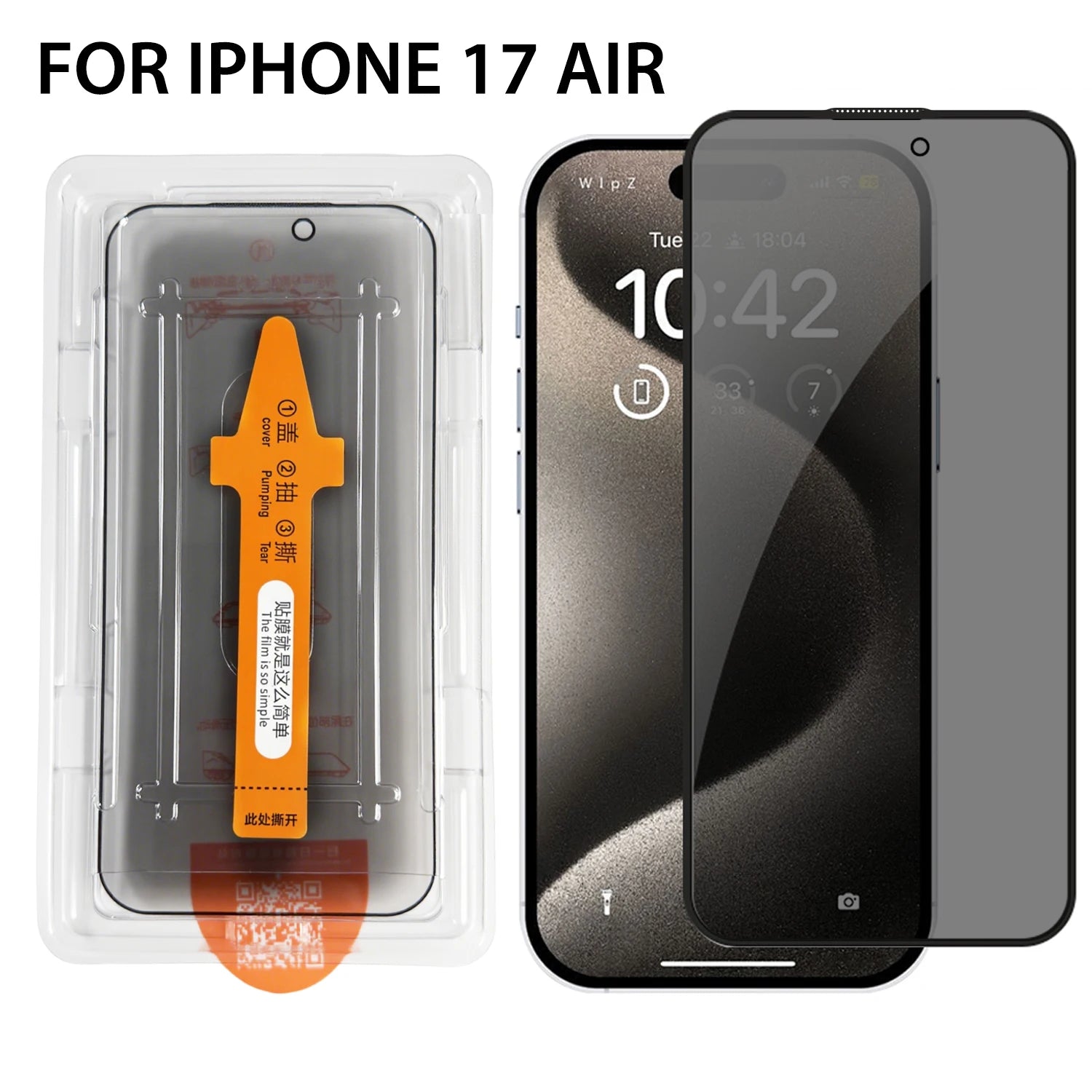 Anti-spy Easy To Install Tempered Glass Screen Protector