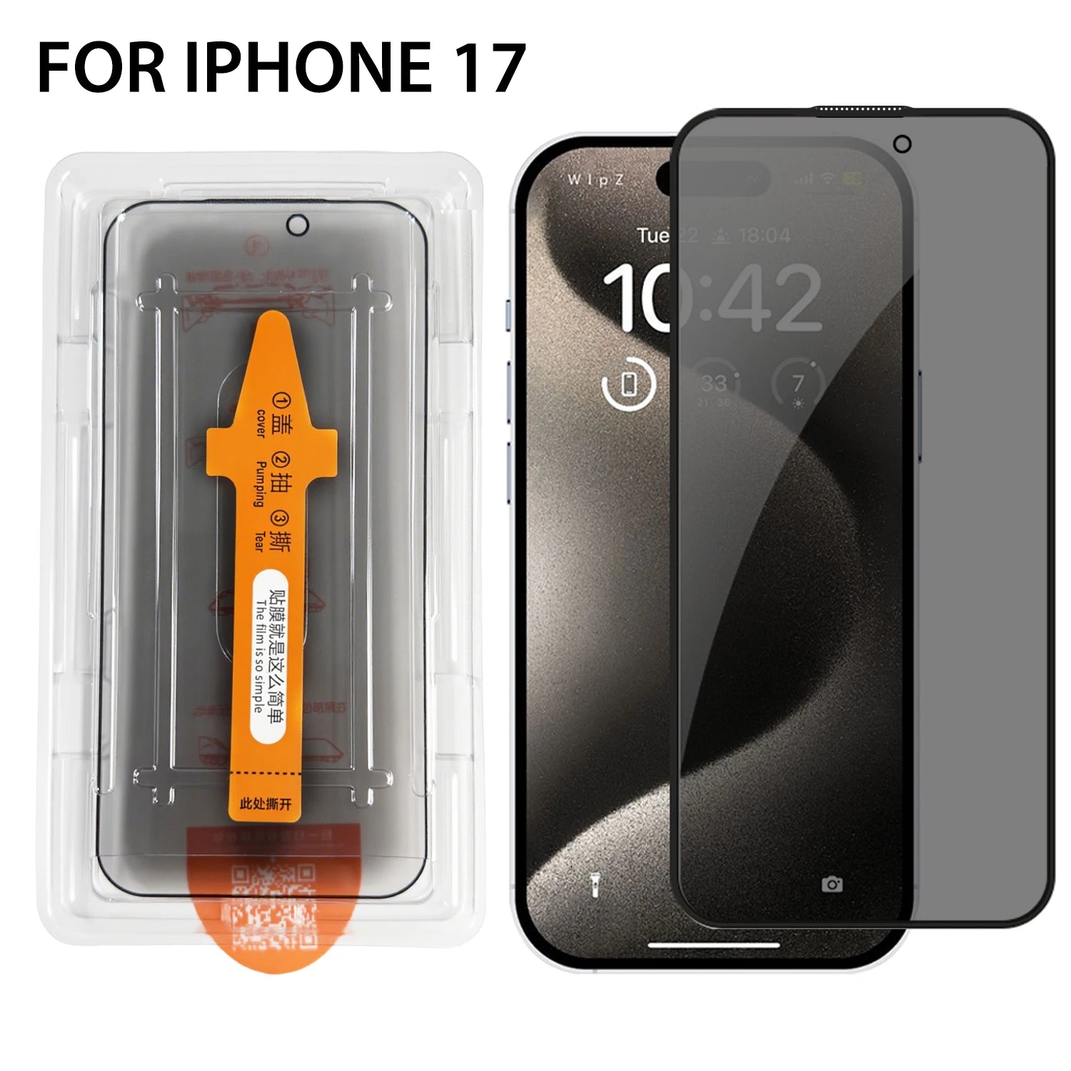 Anti-spy Easy To Install Tempered Glass Screen Protector