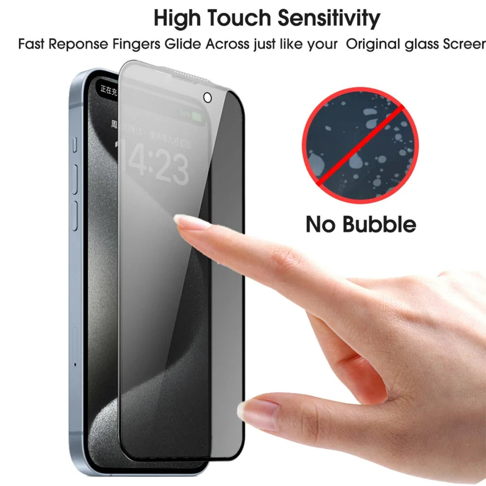 Anti-spy Easy To Install Tempered Glass Screen Protector