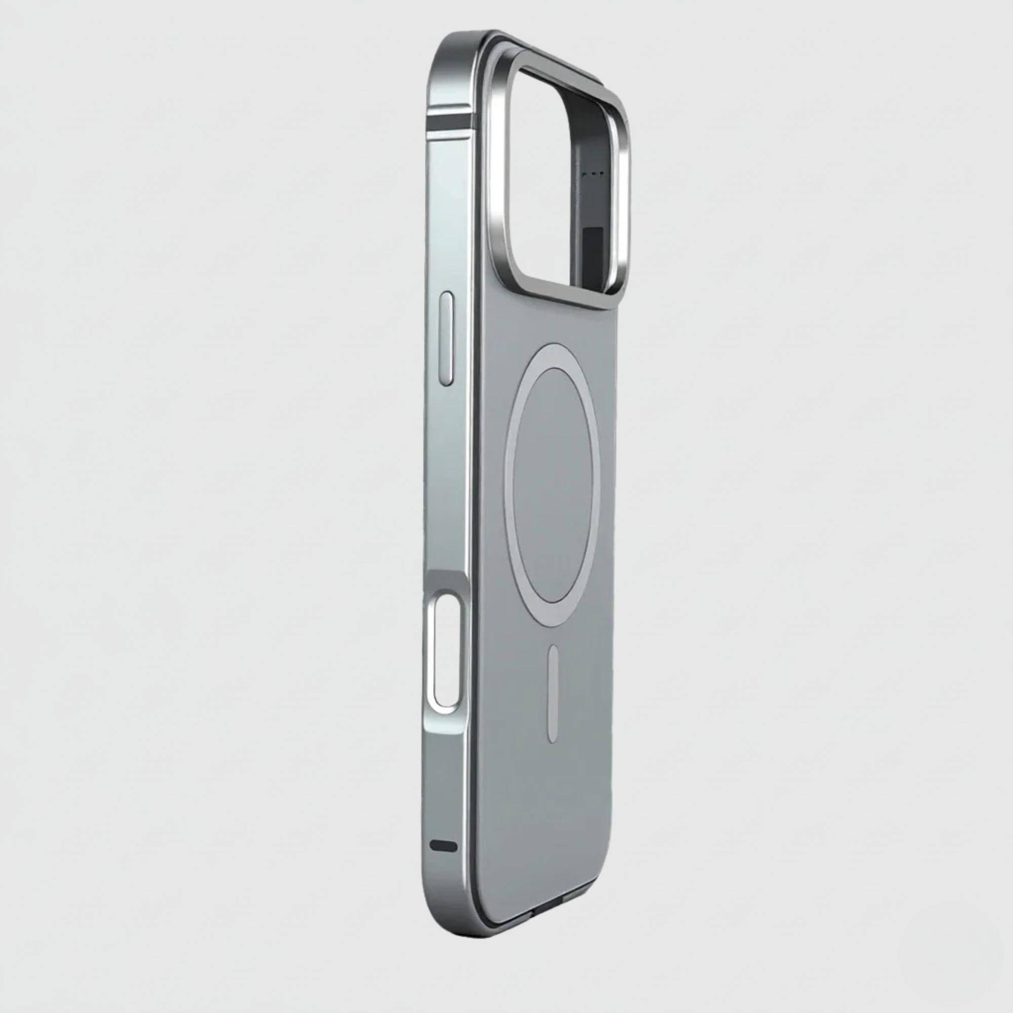 Titanium Silver iPhone 17 Pro Max aluminum magnetic back case – iEssentials Hub