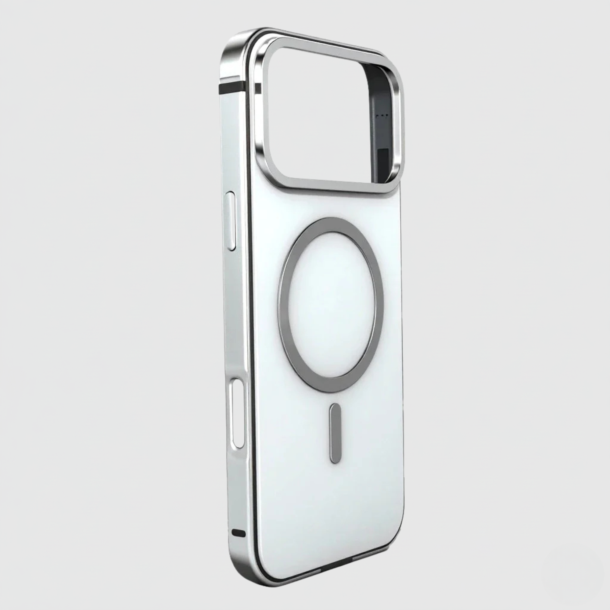 White iPhone 17 Pro Max magnetic aluminum protective case – iEssentials Hub